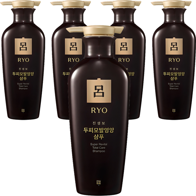 려 진생보 두피모발영양 샴푸, 400ml, 5개