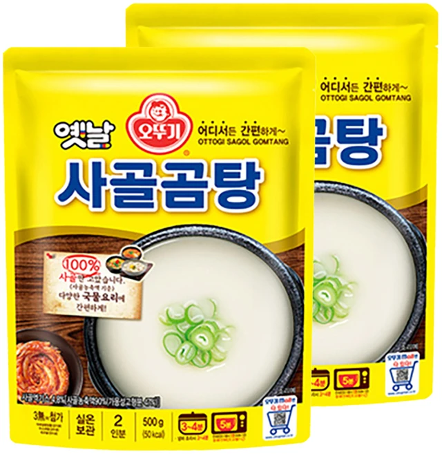 오뚜기옛날 사골곰탕, 500g, 2개 - 쿠팡