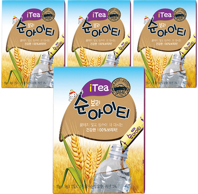 푸르메다 보리 순 아이티 분말 스틱, 1g, 15개입, 4개