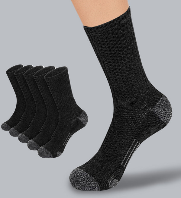 데이코지 발보호 장목 양말, 블랙, 5개