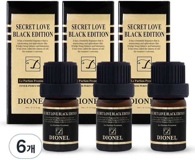 DIONEL Secret Love 黑色版 女性私密處清潔液, 5ml, 6個