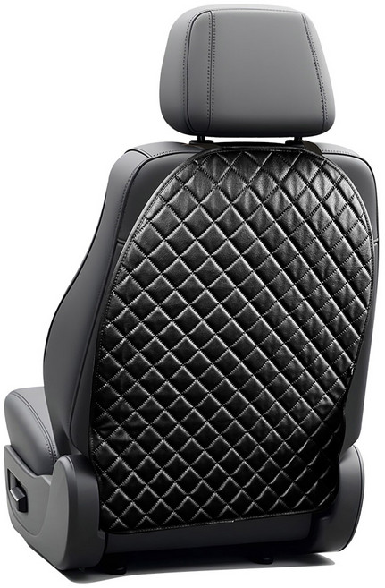 엑스핏 풀커버형 자동차 킥매트 등받이 보호 시트커버, 블랙, 1개