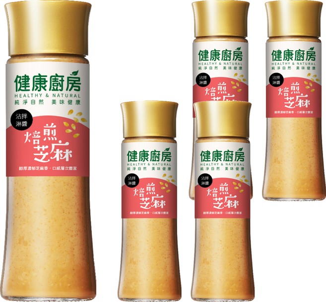 健康廚房 焙煎芝麻拌醬, 200ml, 5瓶