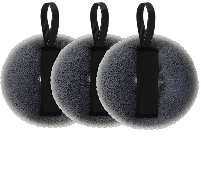 홈르네 클린 도넛 샤워볼, 그레이, 1세트, 3개입