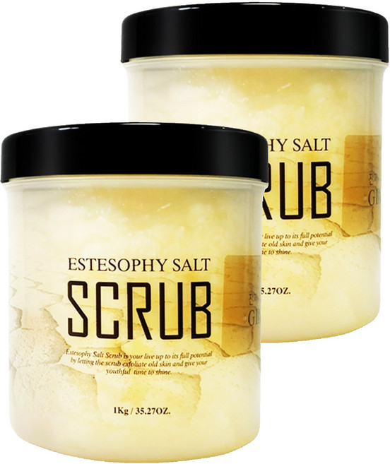 에스테소피 바디 스크럽 솔트 솝 진저, 1kg, 2개