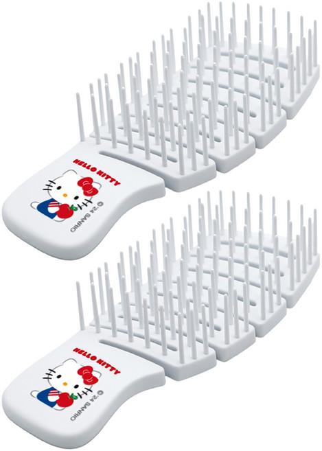 뷰티홈 산리오 캐릭터즈 미니 디탱글 브러시, 2개, 헬로키티