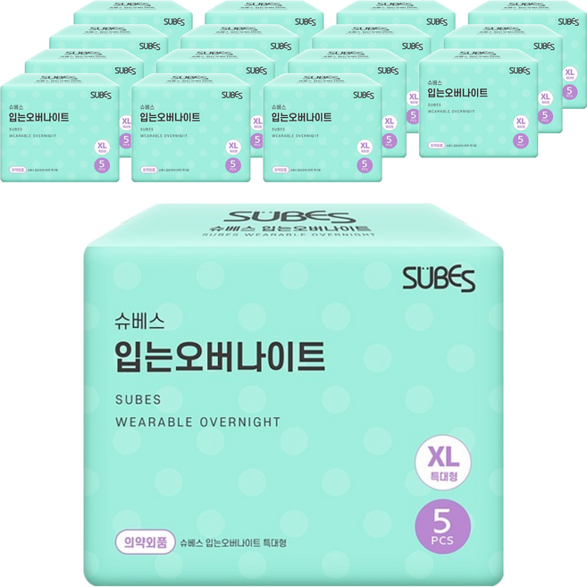 슈베스 입는 오버나이트, 5개입, 16개