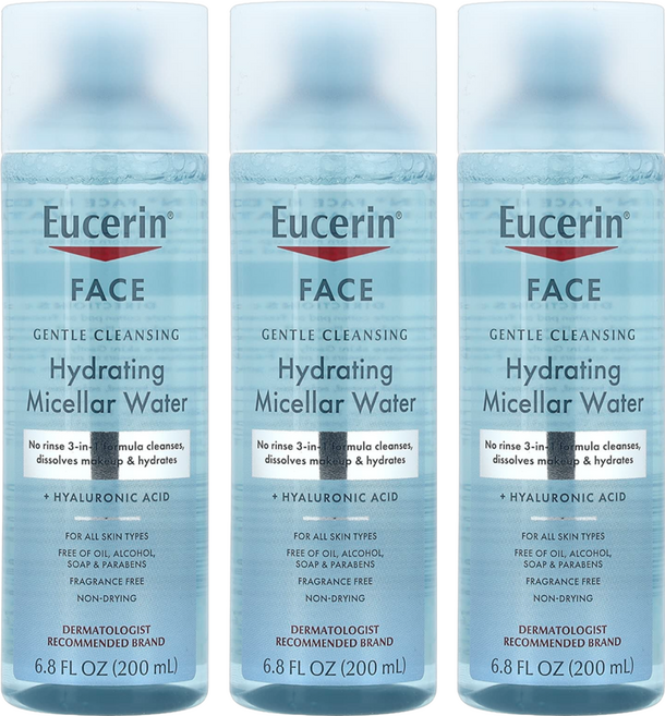 Eucerin 玻尿酸三合一化妝水, 3個, 200ml