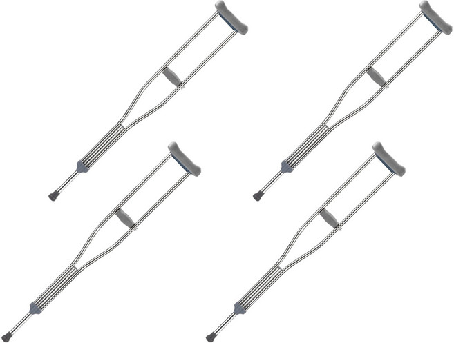 와이스필 보행 보조 알루미늄 목발, 4개