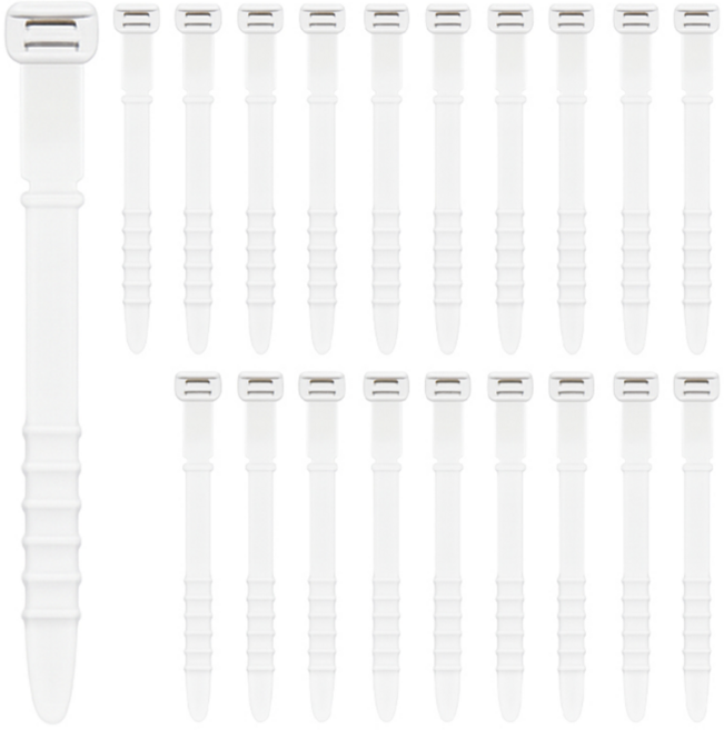픽스몰 실리콘 하양 케이블타이 선정리 세트 화이트, 20개