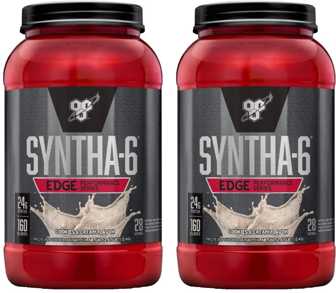 신타6 엣지 단백질 파우더 쿠키앤크림맛 28회분, 1.12kg, 2개