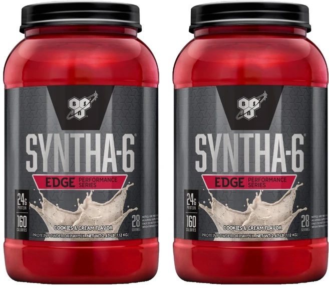 비에스엔 신타6 엣지 단백질 파우더 쿠키앤크림맛 28회분, 1.12kg, 2개 - 쿠팡