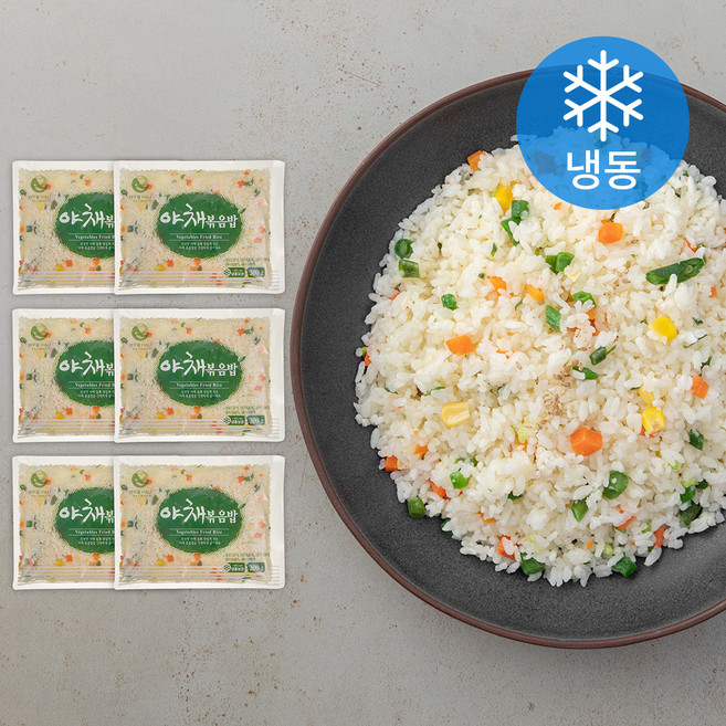 한우물 야채볶음밥 (냉동), 300g, 6개