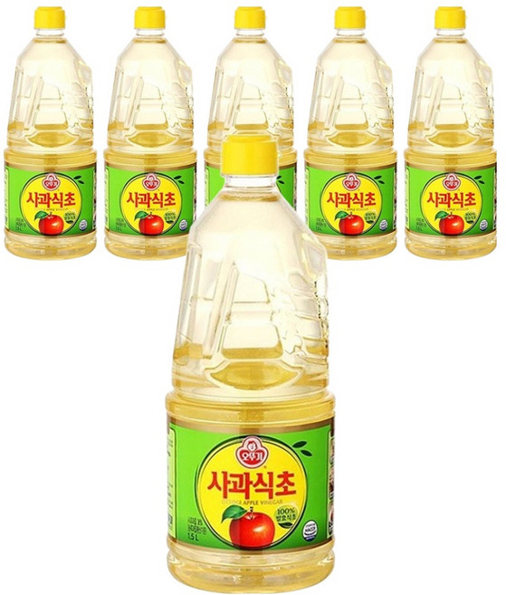 오뚜기 사과식초, 1.5L, 6개