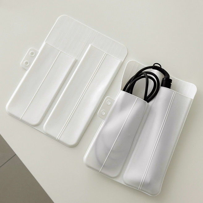 모나코올리브 여행용 고데기 파우치, 화이트, 2개