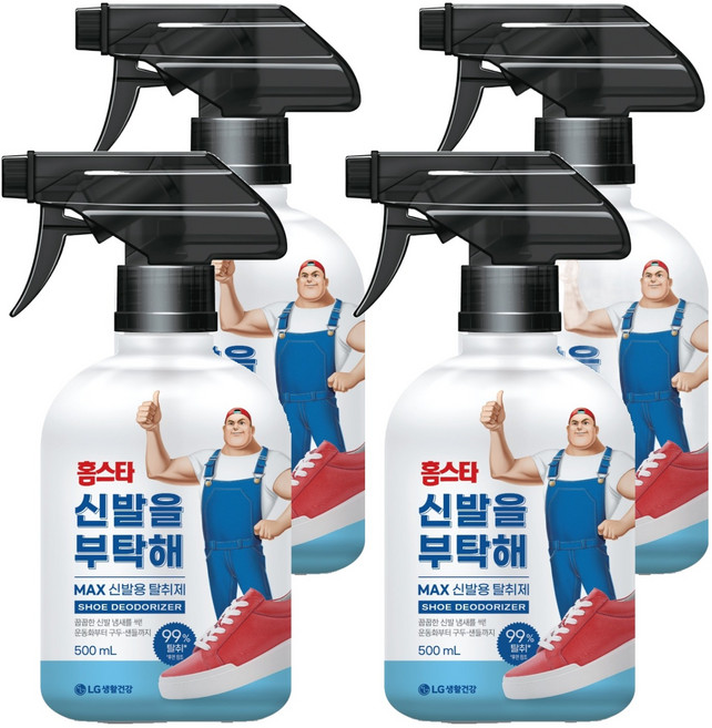 홈스타 신발을 부탁해 탈취제 본품, 500ml, 4개