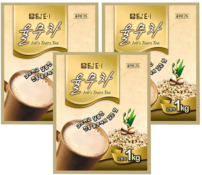 담터 율무차 자판기용, 1kg, 1개입, 3개