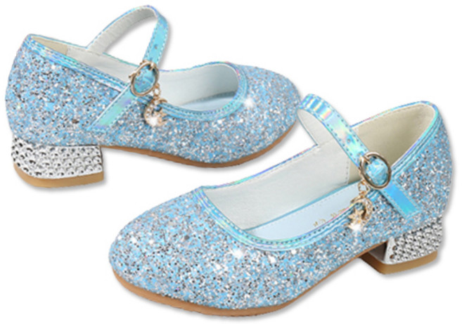 베베마루 여아용 돌가루 큐빅굽 신발 9847