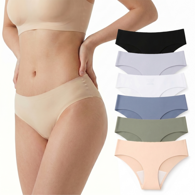 딥톡 여성용 무봉제 심리스 팬티 6종 세트 DT0086