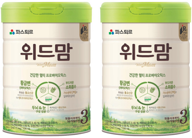 위드맘 분유 3단계, 750g, 2개