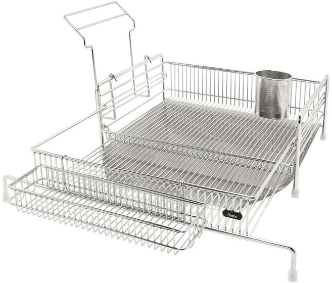 아이넥스 클린엣지 4.0 식기건조대, 1단, 실버, 1개