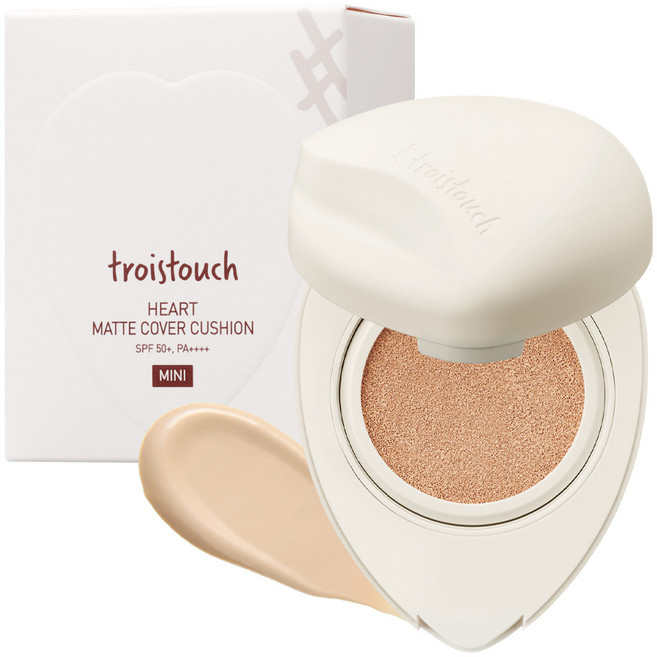 트와터치 하트 매트 커버 쿠션 미니 5g, 21  베이지, 1개