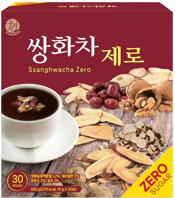 SONGWON 松園食品 雙和茶 Zero, 1個, 15g, 30入