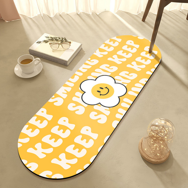 비욘드리빙 굿스마일 빨아쓰는 규조토 발 매트, KEEP SMILING