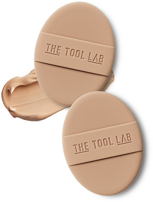 THE TOOL LAB 持久彈力粉撲 Regular, 2個, 米色