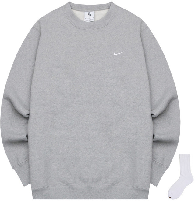 나이키 남성용 솔로 스우시 플리스 맨투맨 DX1362-063 + 웰던 양말