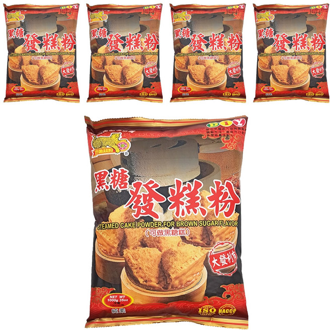 金錢豹 黑糖發糕粉, 1000g, 5包