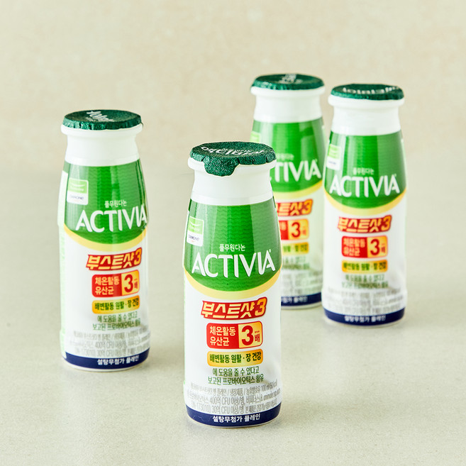 풀무원 다논 액티비아 부스트샷3 플레인, 1개, 4개입, 100ml