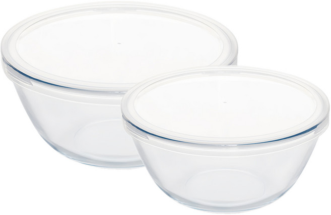 벨라쿠진 오븐글라스 내열유리 믹싱볼 2종 세트, 1.5L + 2.5L, 1세트