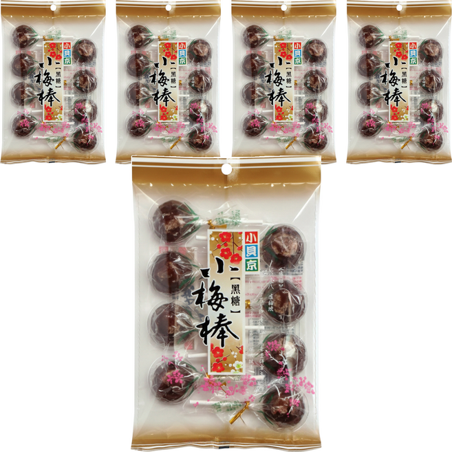 小貝京 黑糖小梅棒, 112g, 5袋
