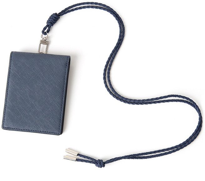 블랑플뢰르 소가죽 사피아노 목걸이 카드지갑