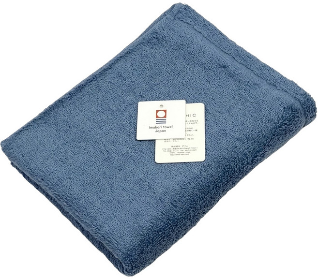 imabari towel 今治毛巾 ORIM QULACHIC 棉紗 85 x 32cm, 湖水藍, 1條