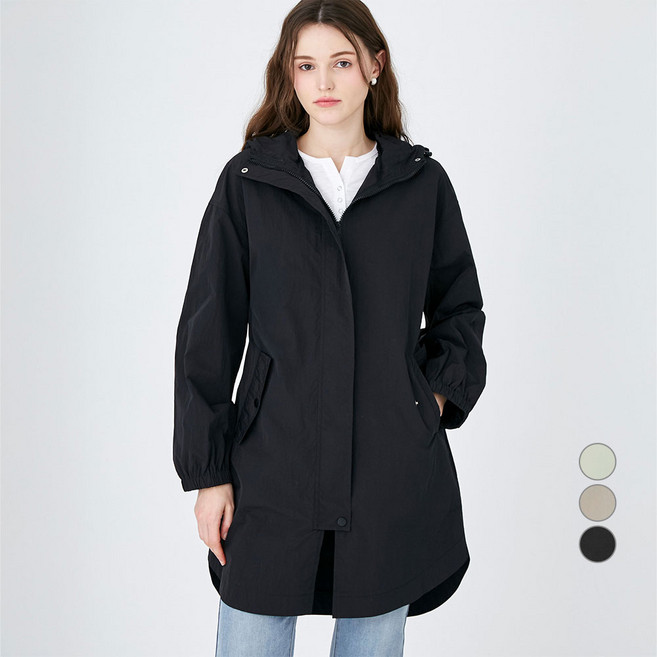 ELLE PARIS 루즈핏 바람막이 후드 경량 자켓