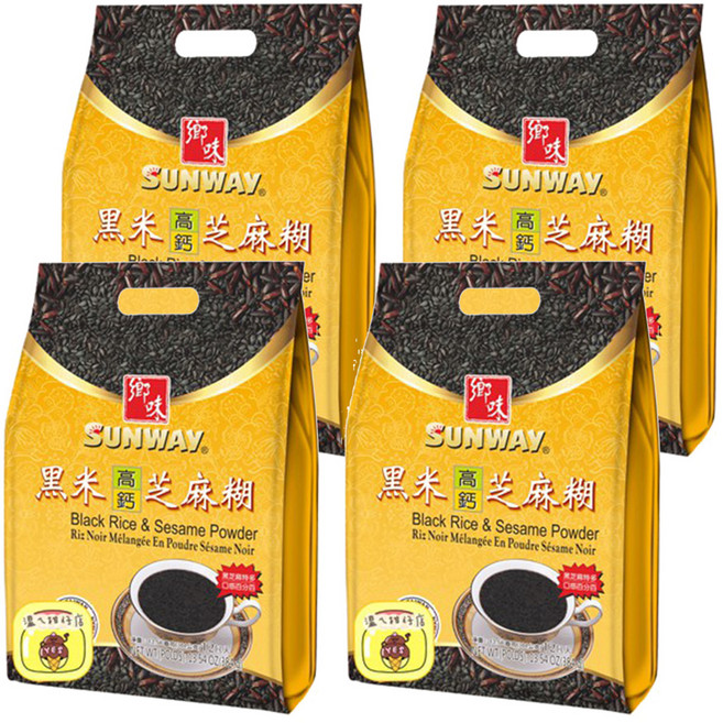 SUNWAY 鄉味 黑米高鈣芝麻糊, 30g, 10包, 4袋