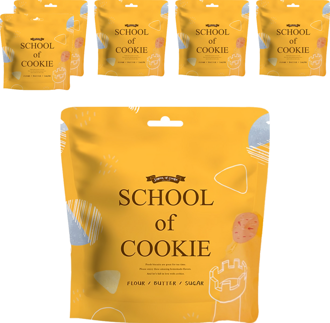 School of Cookie 台灣優格餅乾學院 天然奶油 香濃起士奶酥餅乾, 6包, 130g