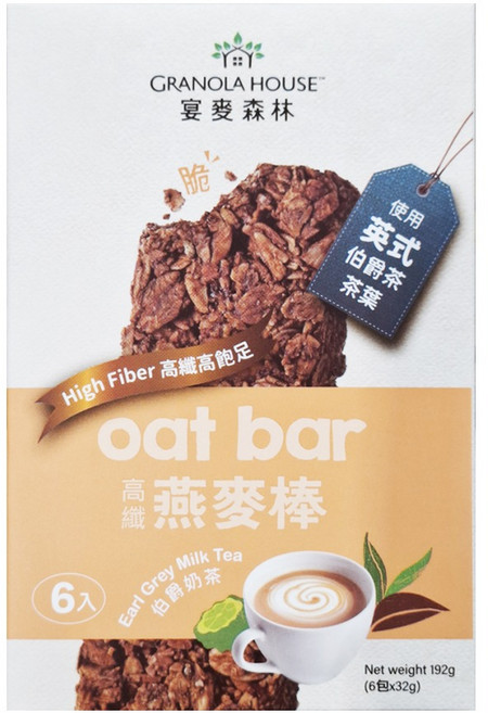 GRANOLA HOUSE 宴麥森林 燕麥棒 伯爵奶茶 6入, 192g, 1盒