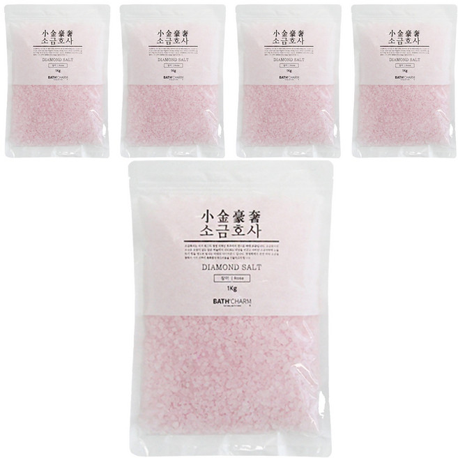 바스참 소금호사 다이아몬드 솔트 장미, 5개, 1kg