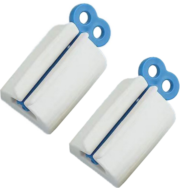 회전 동글이 치약 디스펜서, 2개, 블루