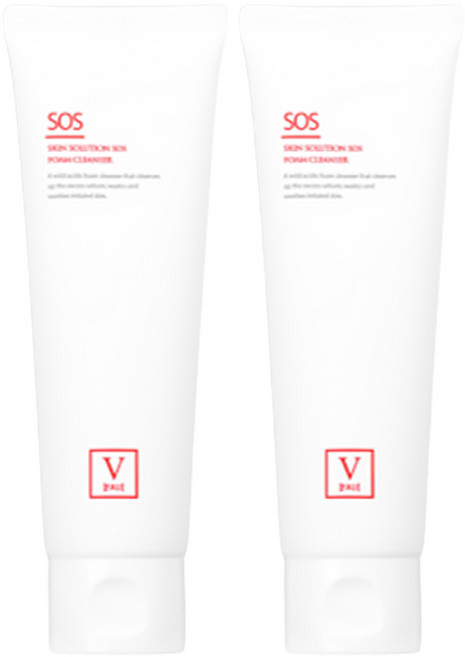 파우 스킨솔루션 SOS 폼 클렌저, 2개, 120ml