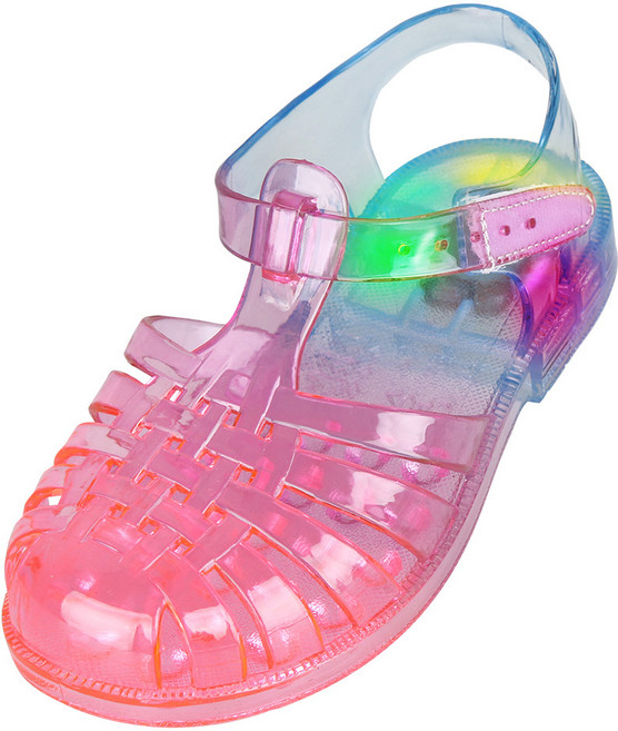 페이퍼플레인키즈 여아용 아쿠아 라이트닝 젤리 슈즈