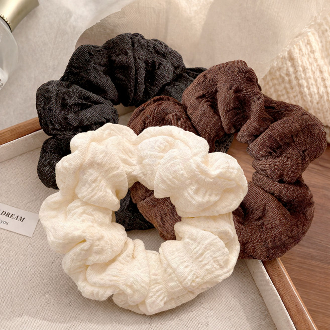 링하나 구름 머리끈 무지 주름 심플 곱창밴드 RH43 3p