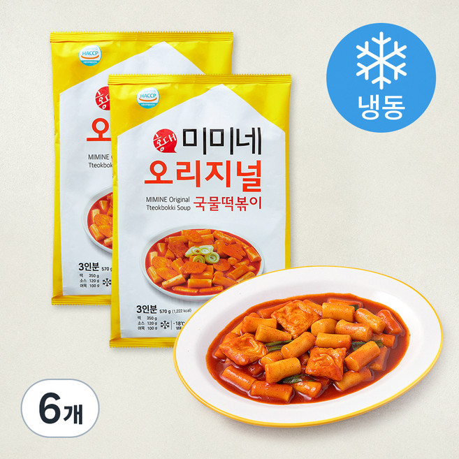 미미네 오리지널 국물떡볶이 (냉동), 570g, 6개
