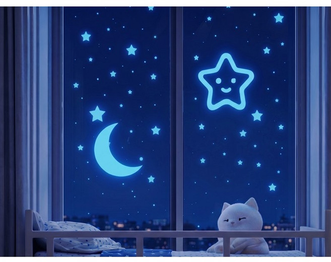 쥬템 천장 야광별 스티커 YG-236 2p 별과달