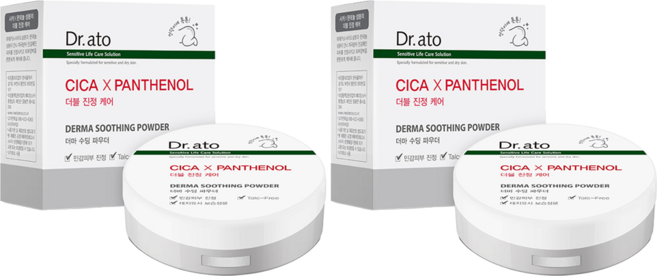 닥터아토 유아용 더마 수딩 파우더, 2개, 20g