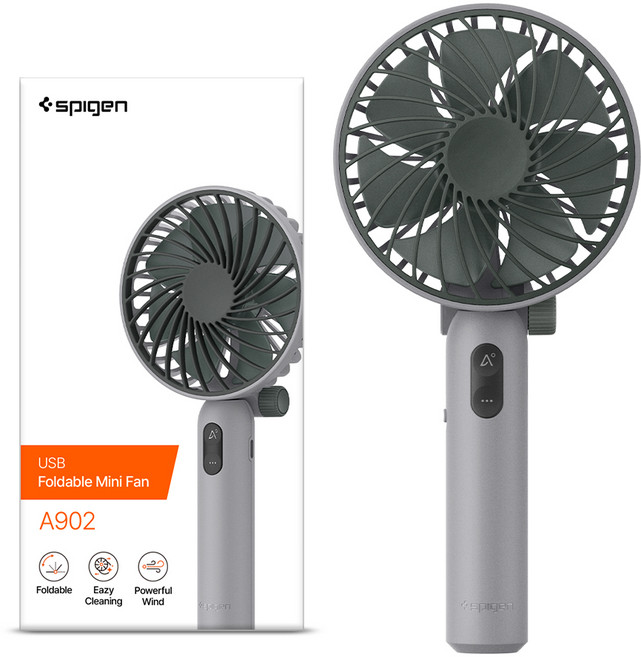 슈피겐 휴대용 선풍기, A902(R), 애쉬그레이