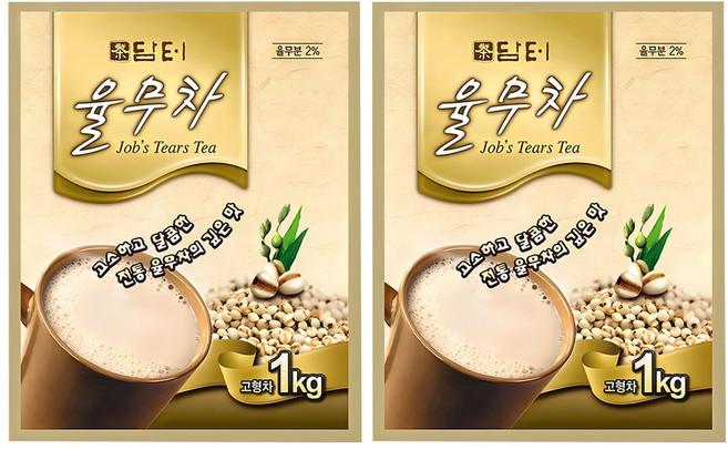 담터 율무차 자판기용, 1kg, 1개입, 2개